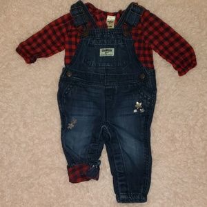 Baby girl overall set